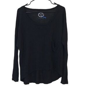 Planet Blue Life Marteeni Shirt Womens Size S Black New With FLAW